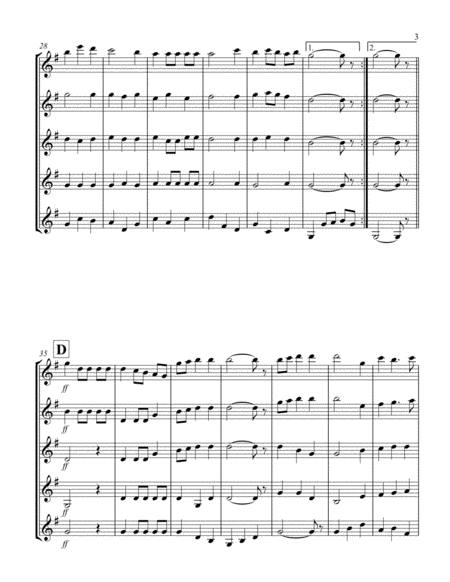 Minuet II and Trio (from "Water Music") (Trumpet Quintet)