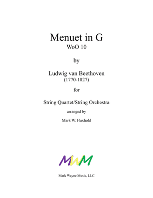 Book cover for Menuet in G, WoO 10