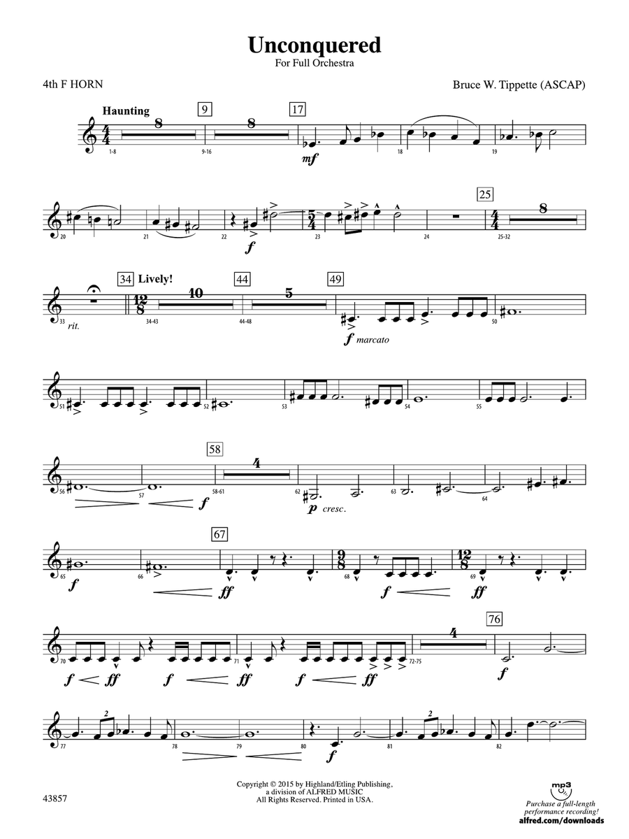 Unconquered: 4th F Horn