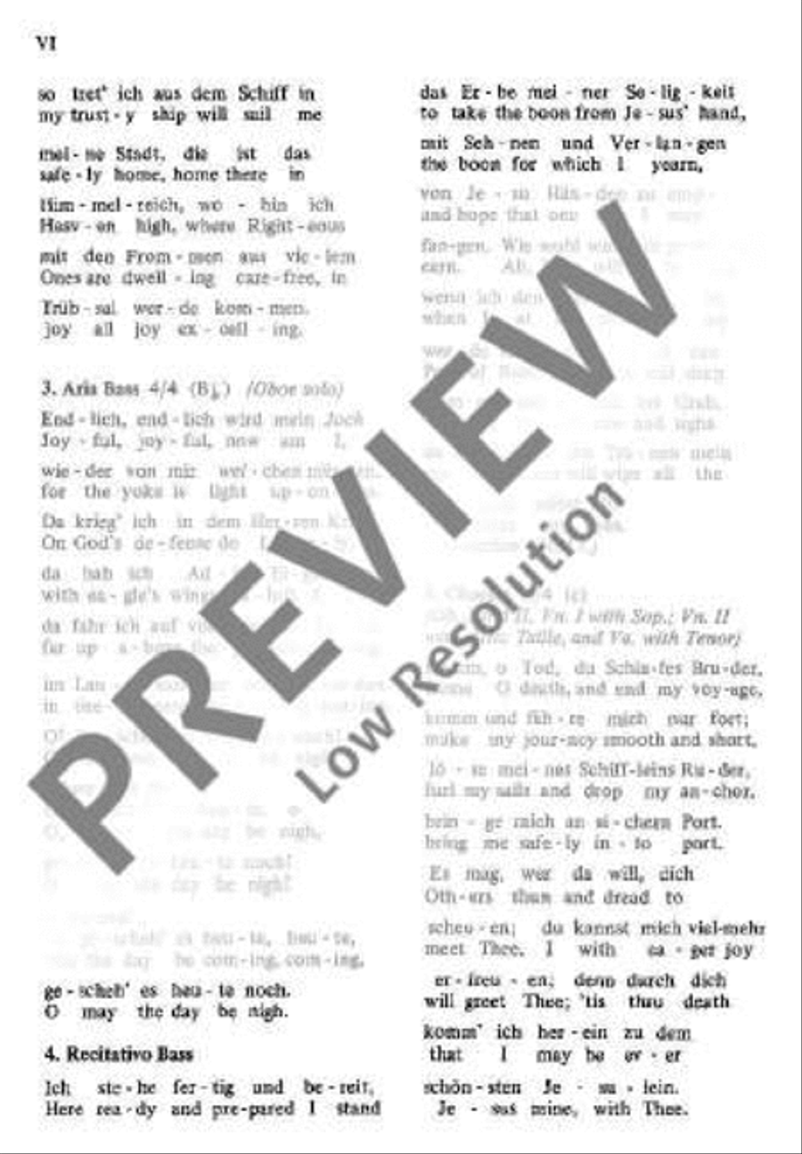Cantata No. 56 (Cross-staff Cantata, Dominica 19 post Trinitatis) Choir scores gallery preview page 9