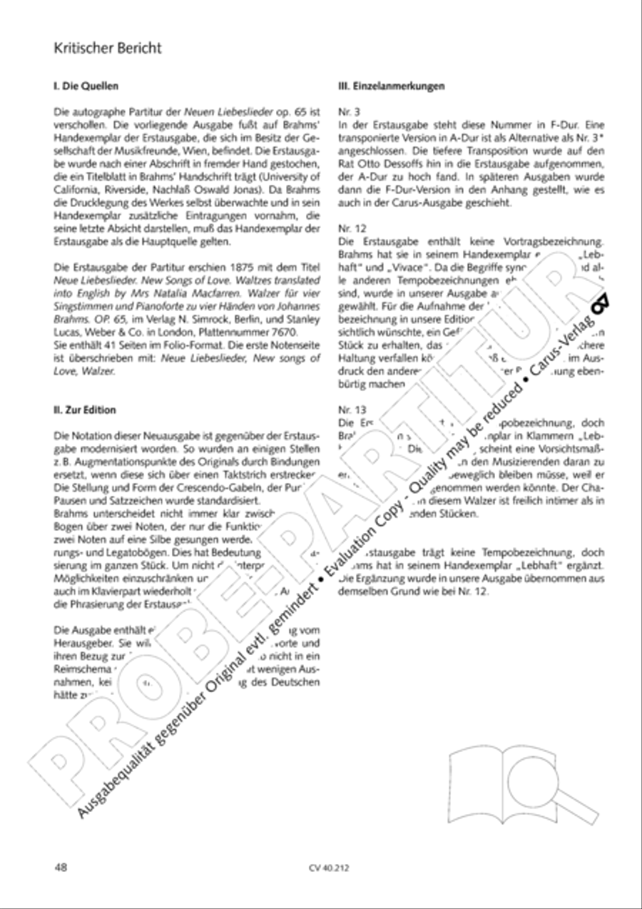 Neue Liebeslieder-Walzer, Op. 65 Choir scores gallery preview page 49