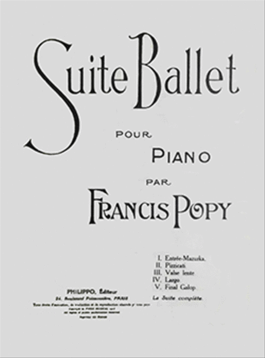 Suite de ballet Piano Solo scores gallery preview page 1