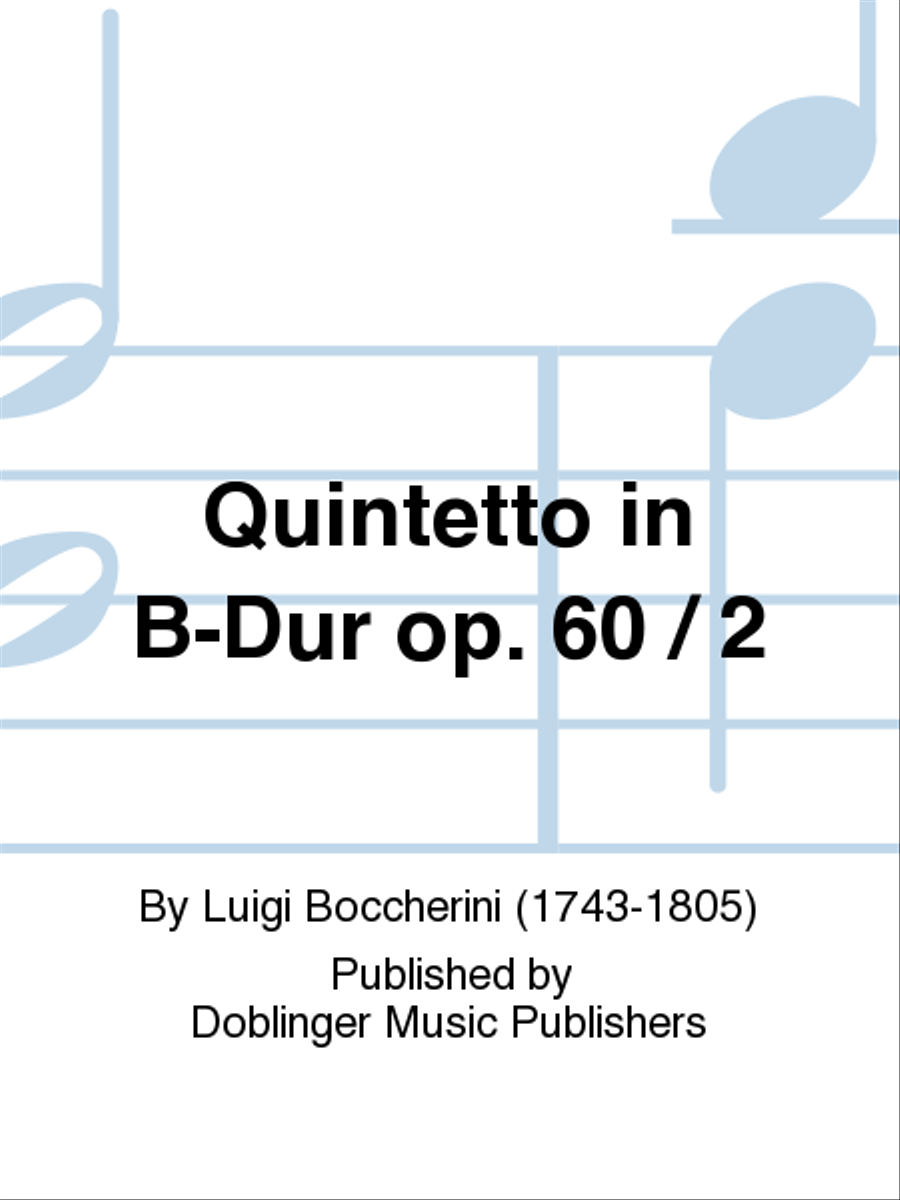 Quintetto in B-Dur op. 60 / 2 Part scores gallery preview page 1