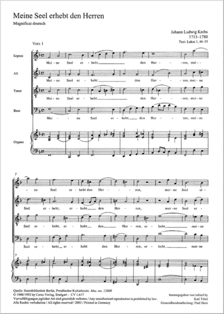 Magnificat 4-Part scores gallery preview page 1