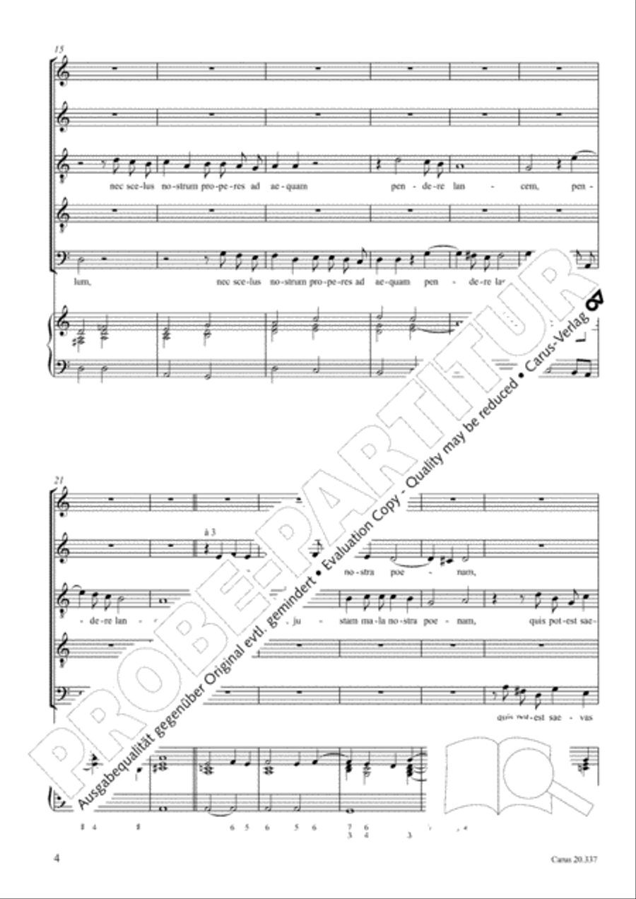 Aufer immensam, aufer, Deus SATTB scores gallery preview page 4