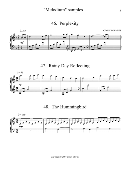 Melodium, 60 Short, Original Piano Solos, Easy - Intermediate image number null