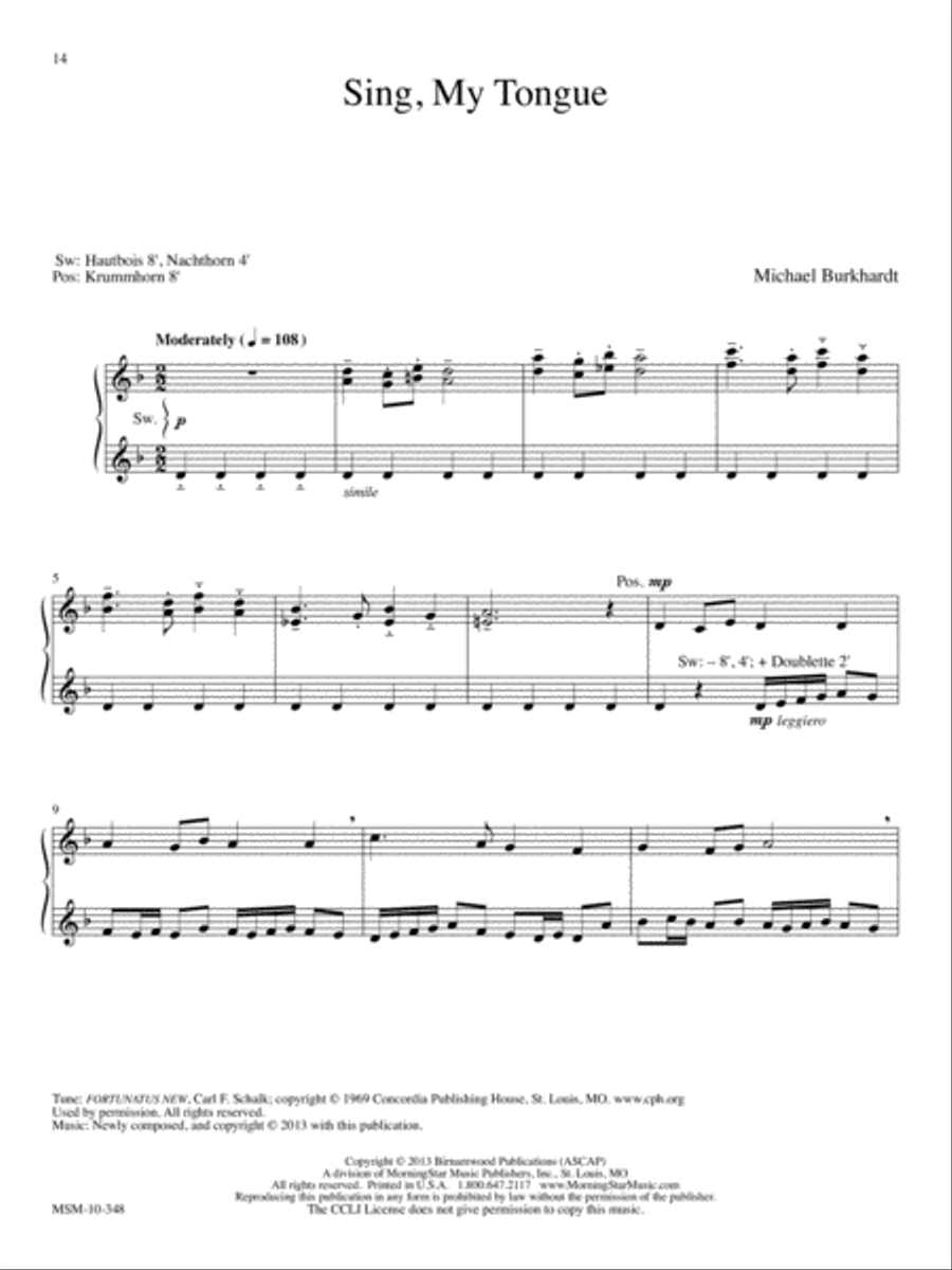 Ah, Holy Jesus Organ scores gallery preview page 6