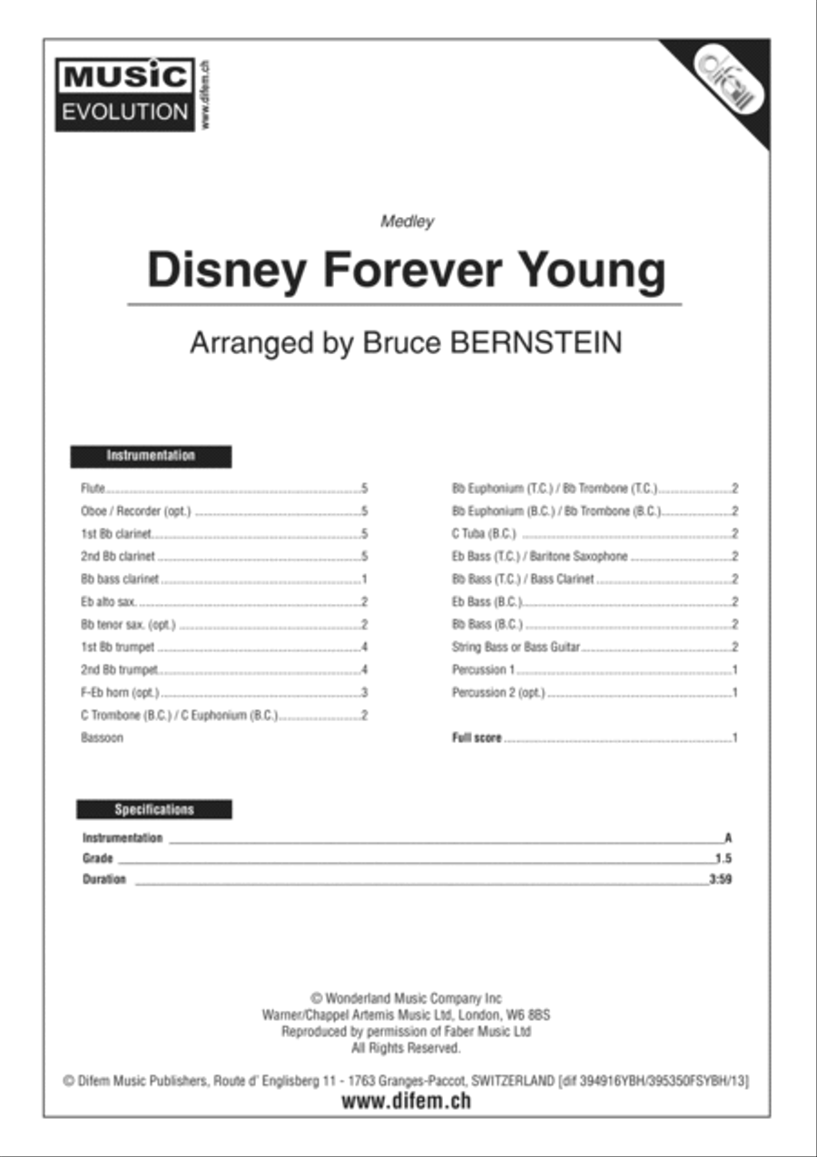 Disney Forever Yong Disney Forever Yong Concert Band scores gallery preview page 2
