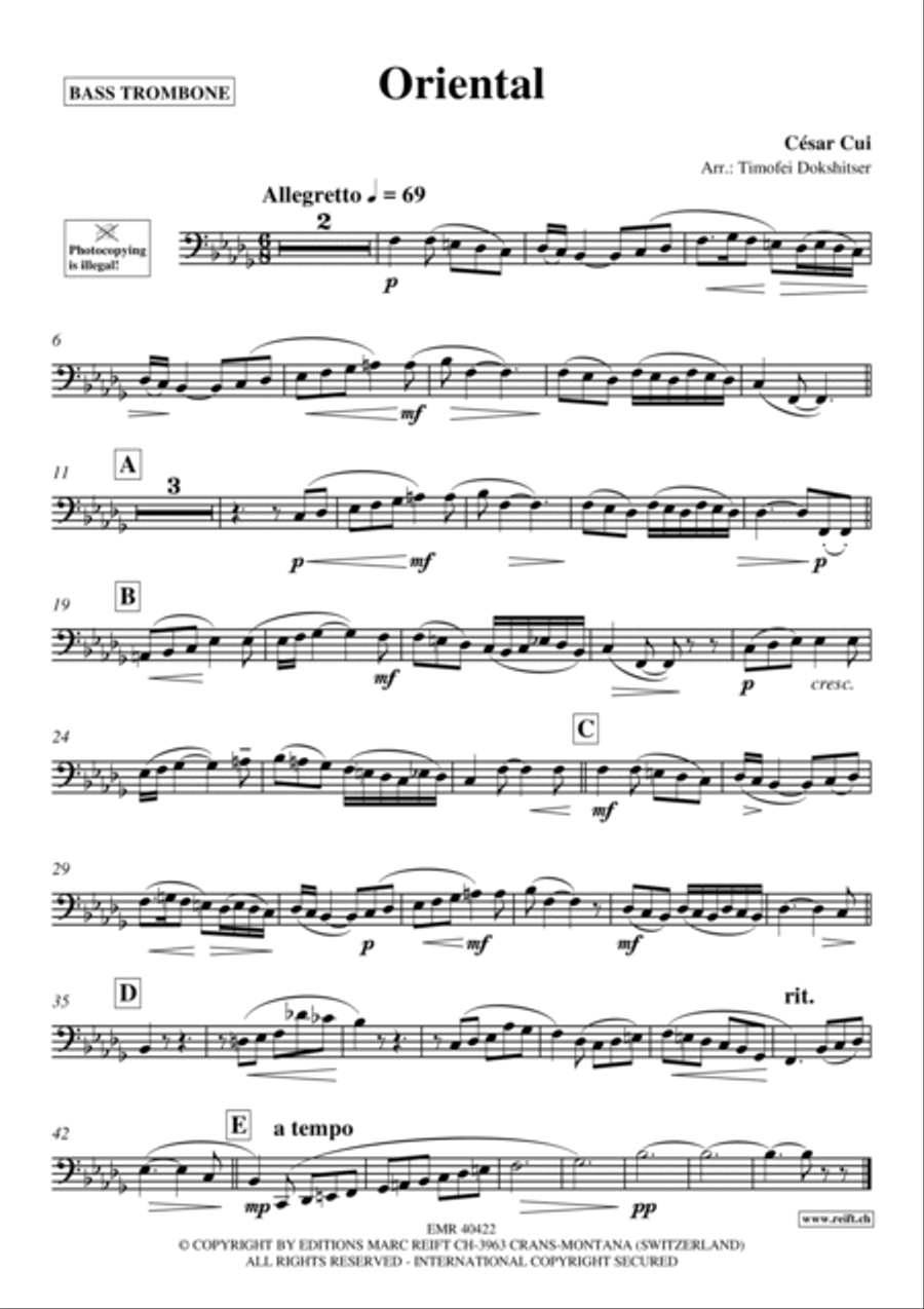 Oriental Oriental Trombone scores gallery preview page 2