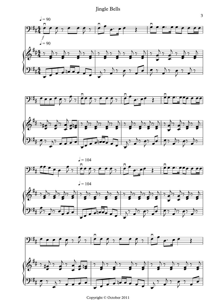 8 Easy Christmas Pieces for Cello And Piano Piano Accompaniment scores gallery preview page 3