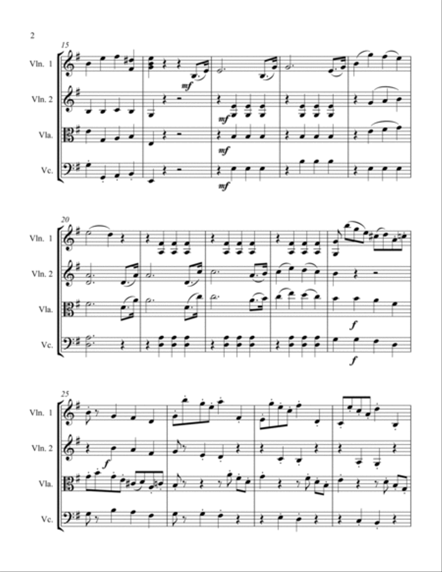 Duo #6 Movement I Duo #6 Movement I String Quartet scores gallery preview page 2