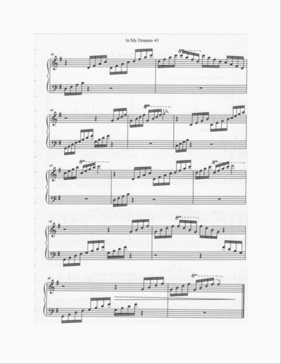 In My Dreams Piano Solo scores gallery preview page 3