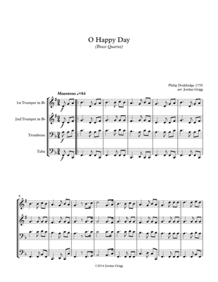Book cover for O Happy Day (Brass Quartet)