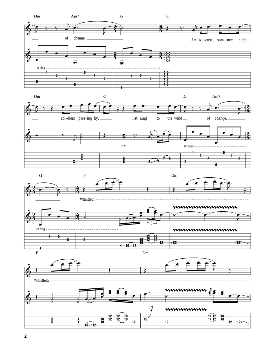 Wind Of Change Acoustic Guitar scores gallery preview page 2