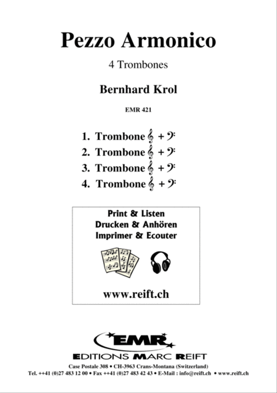 Pezzo Armonico Pezzo Armonico Trombone Quartet scores gallery preview page 2