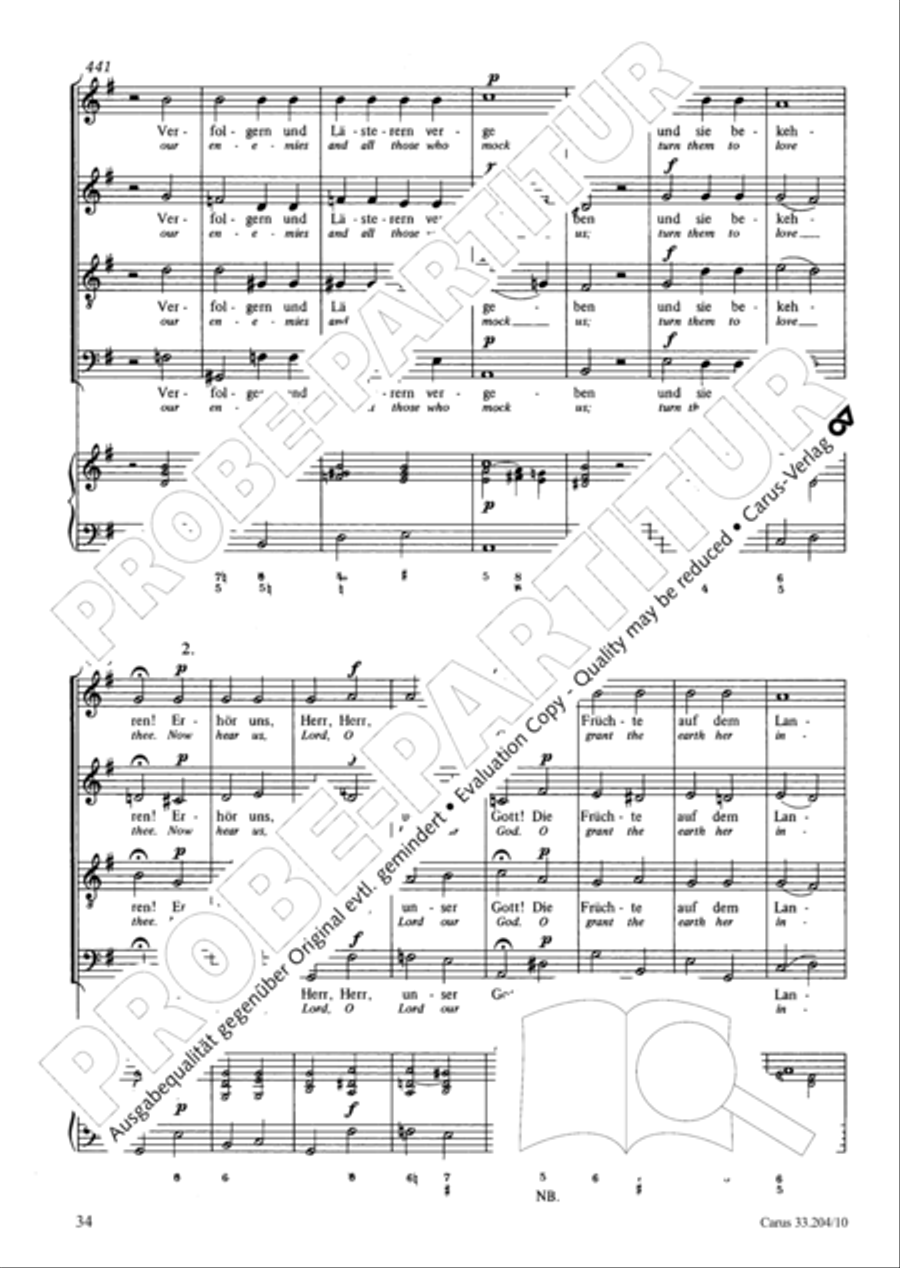 Lord of all, be merciful (Die alte Litanei 1) 4-Part scores gallery preview page 35