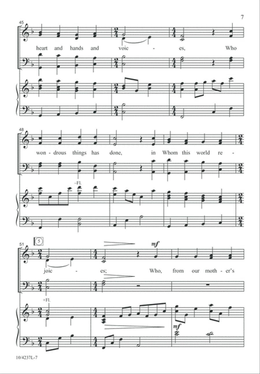 We Bring Thanksgiving 4-Part scores gallery preview page 8