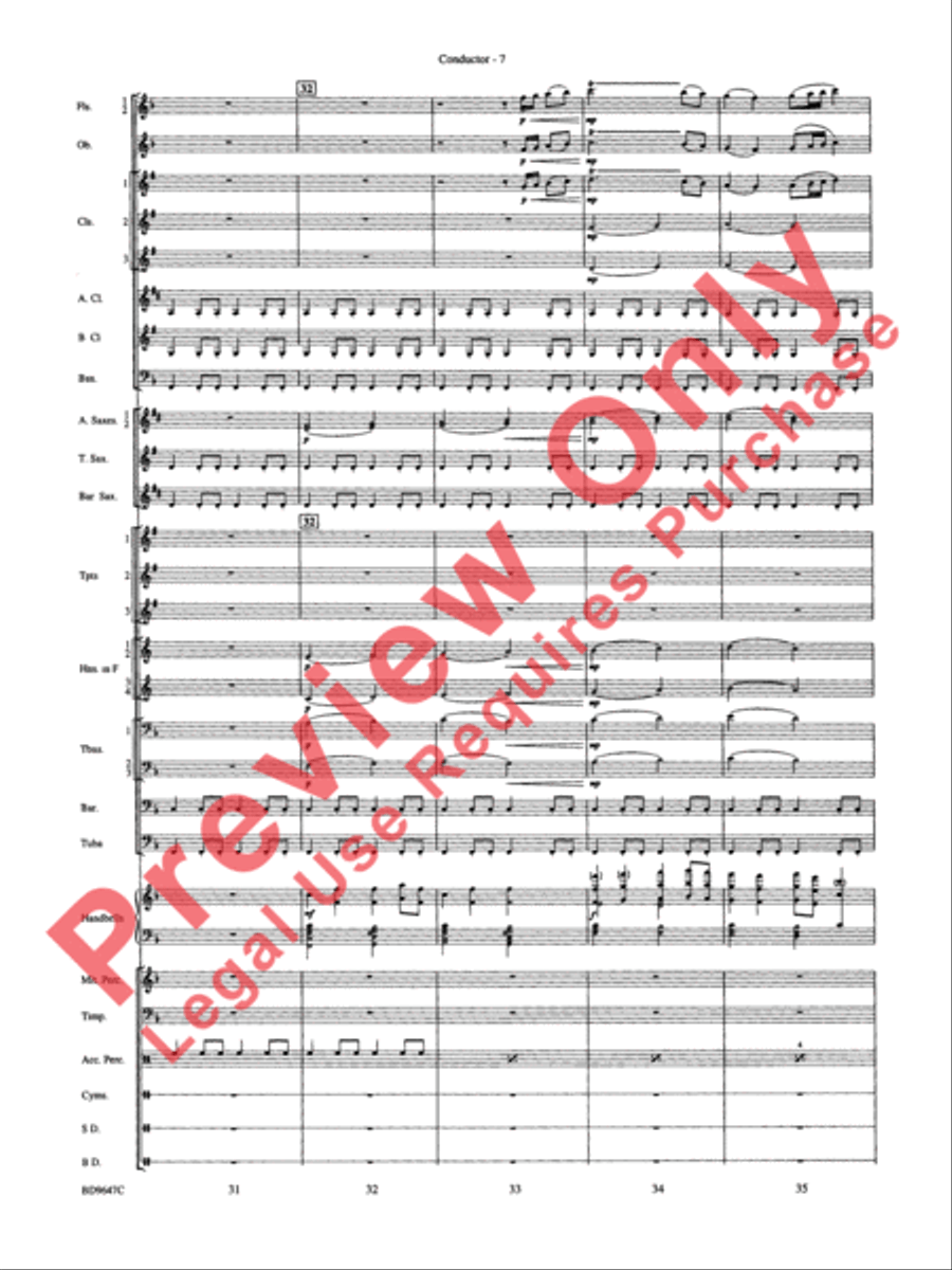 Tidings! (A Christmas Carol Fantasy) Concert Band scores gallery preview page 9