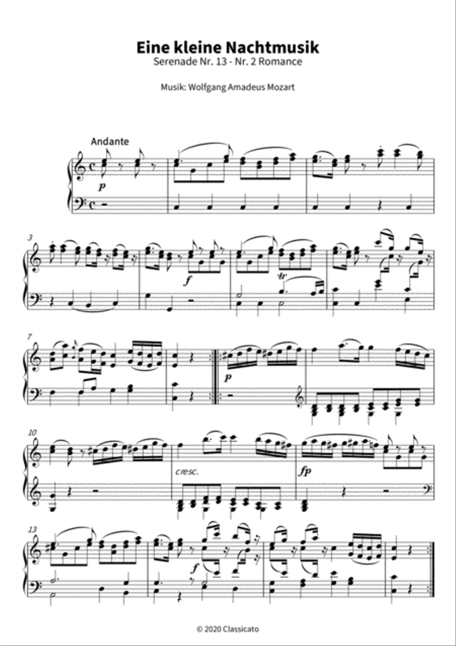 Eine kleine Nachtmusik Piano scores gallery preview page 3