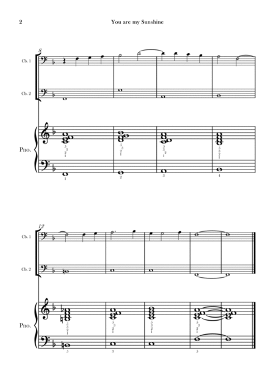 You Are My Sunshine You Are My Sunshine String Duet scores gallery preview page 2