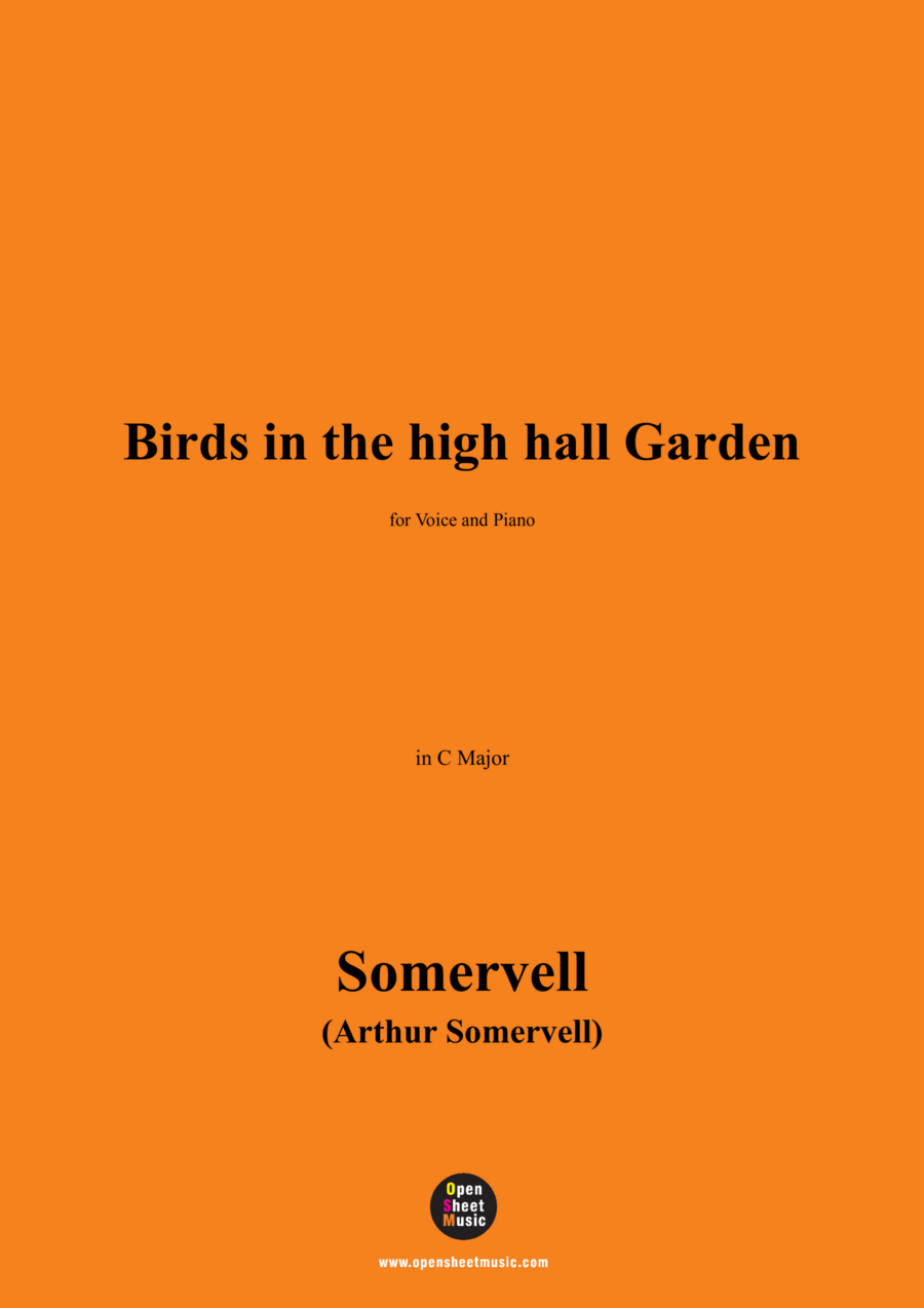 Somervell-Birds in the high hall Garden,in C Major Voice scores gallery preview page 1