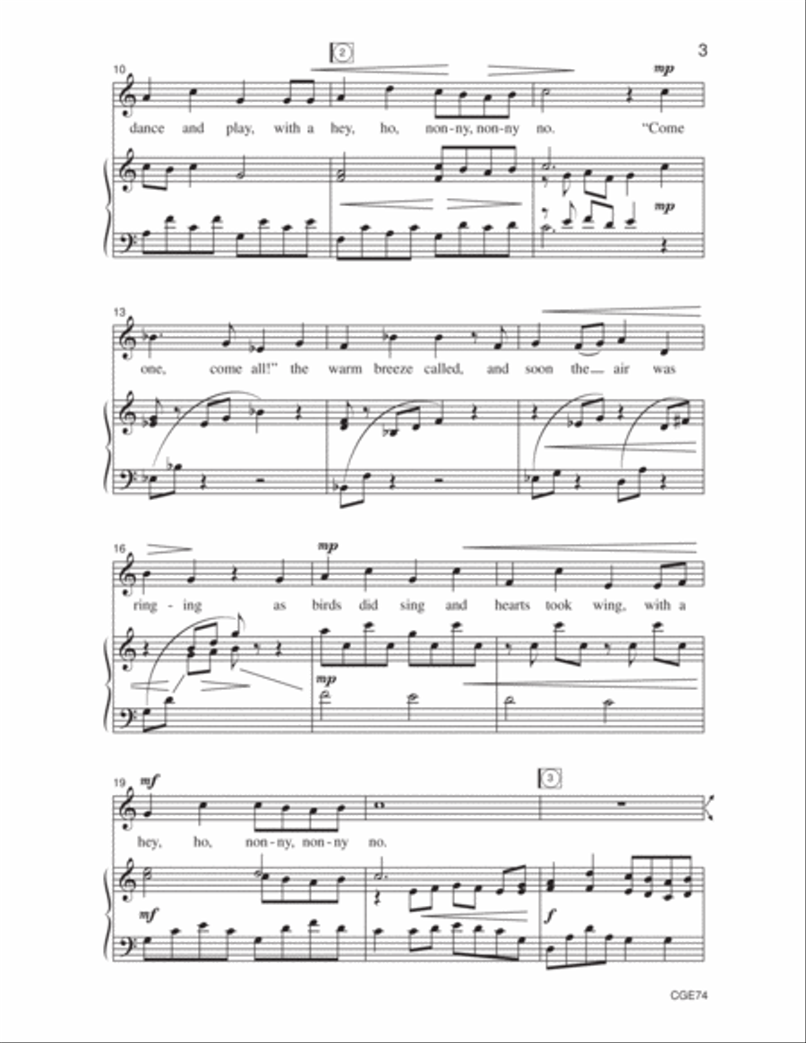With a Hey, Ho, Nonny, Nonny No! 2-Part scores gallery preview page 3