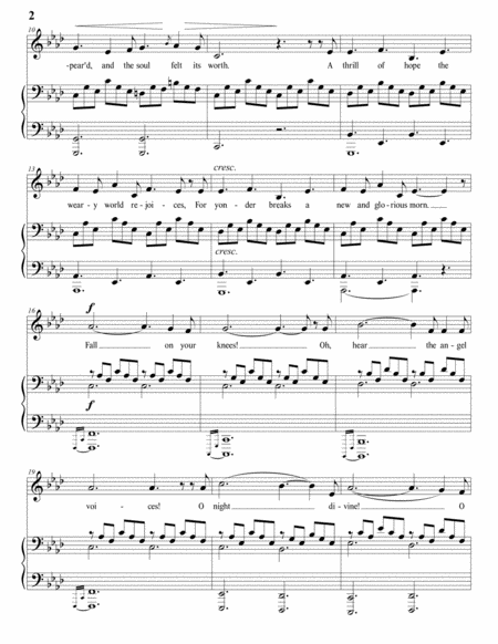 ADAM: O Holy Night (transposed to A-flat major)