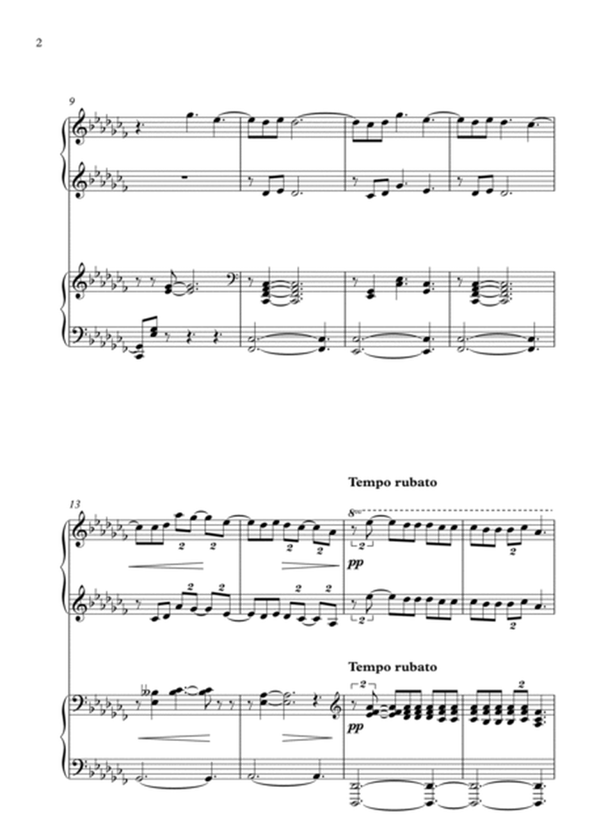 Clair de Lune - 4 hands (Cb maj) image number null