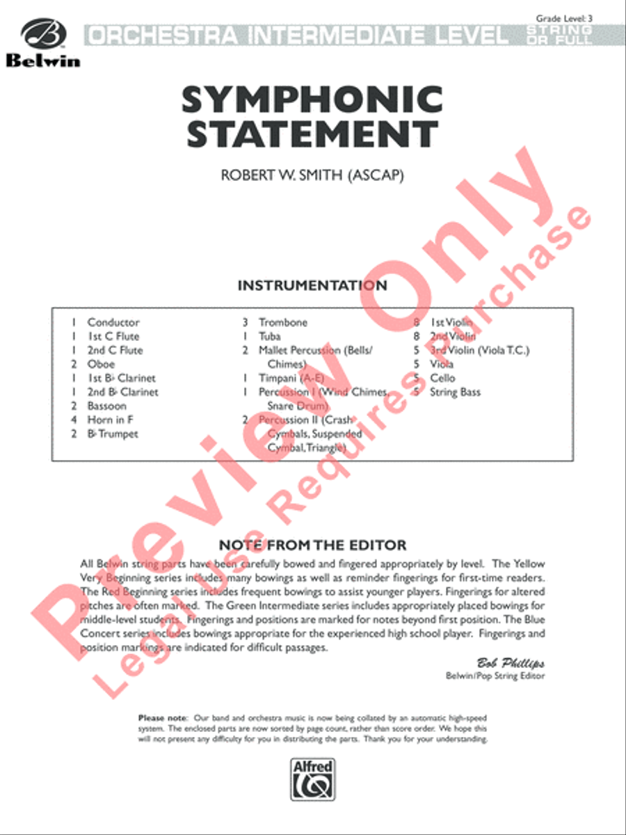 Symphonic Statement Full Orchestra scores gallery preview page 2