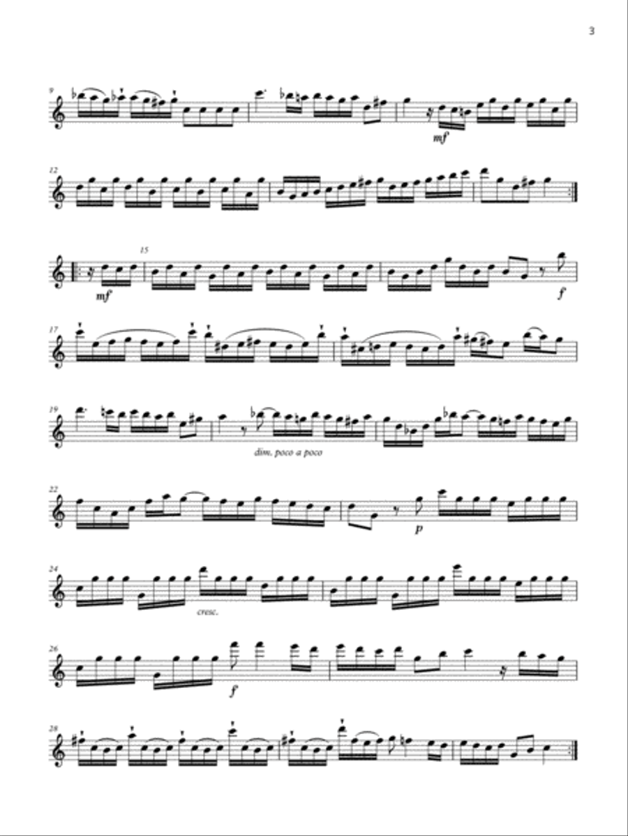 Cantabile and Allegro (from Sonata in C) (Grade 6 List A3 from the ABRSM Flute syllabus from 2022) Flute Solo scores gallery preview page 2