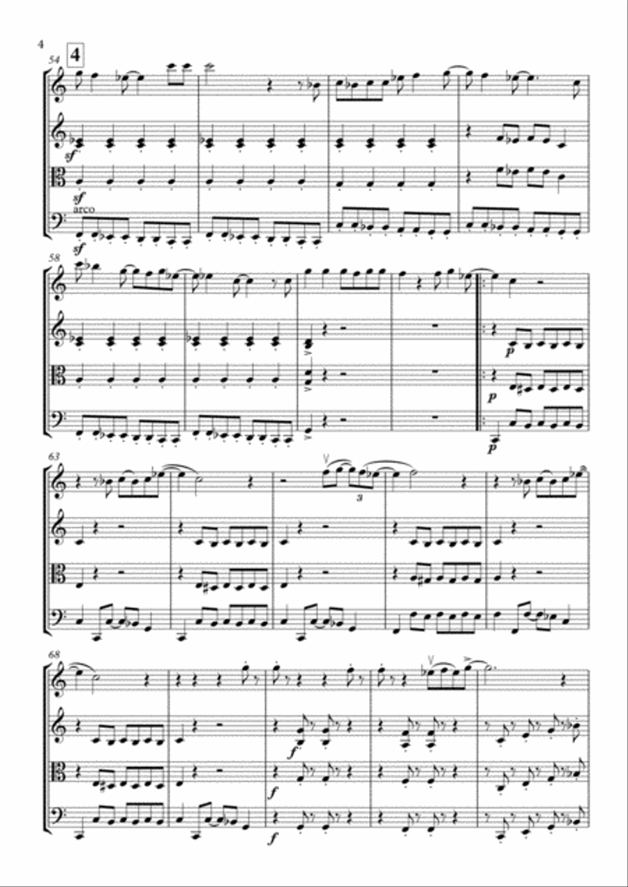 I Got You (I Feel Good) I Got You (I Feel Good) String Quartet scores gallery preview page 5