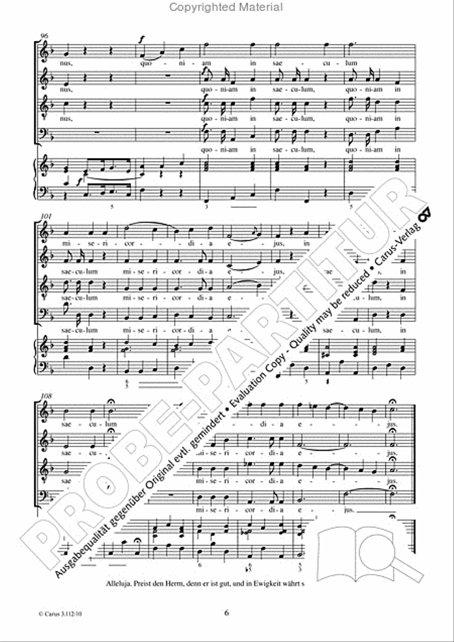 Alleluja. Confitemini Domino 4-Part scores gallery preview page 7