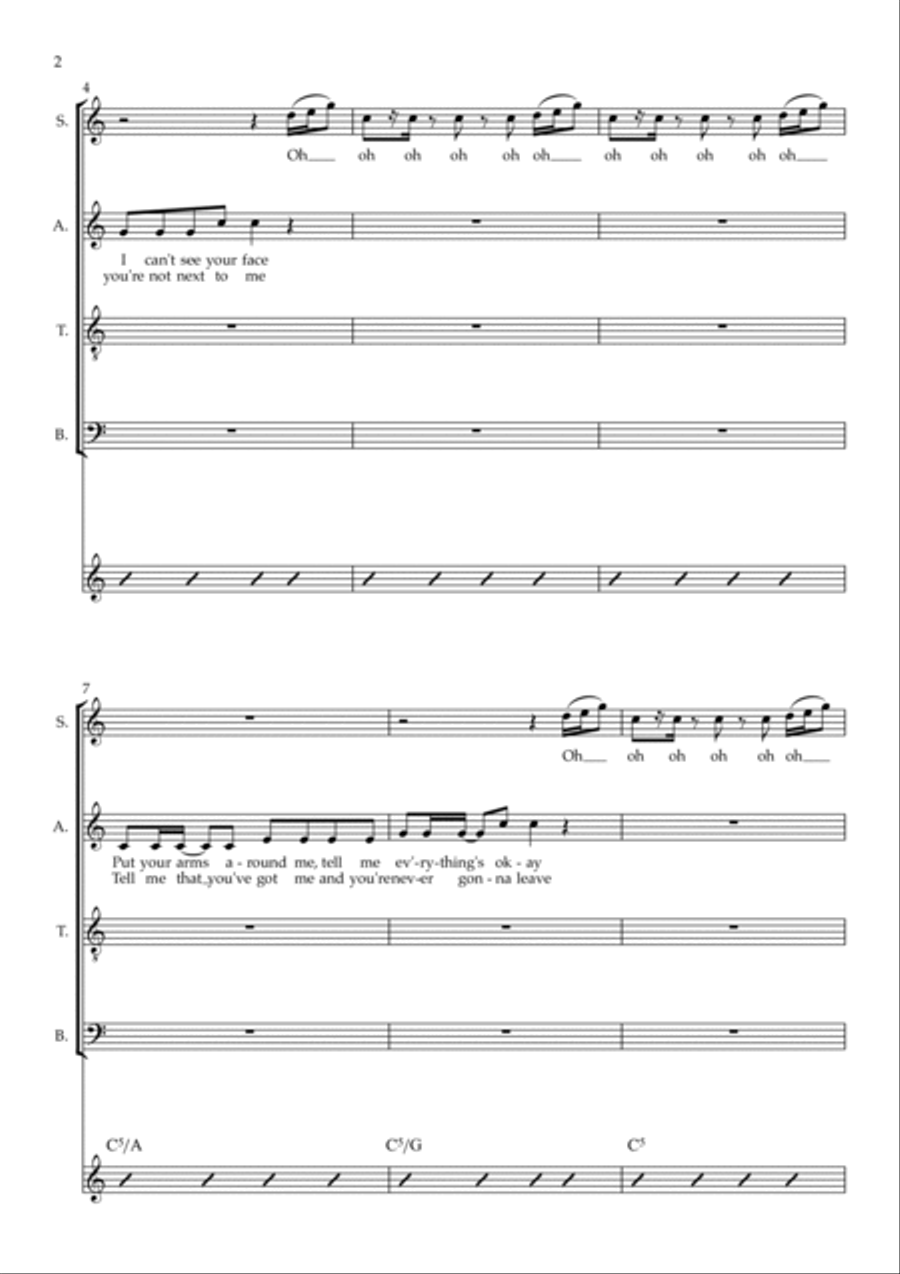 Hold My Hand Hold My Hand 4-Part scores gallery preview page 2