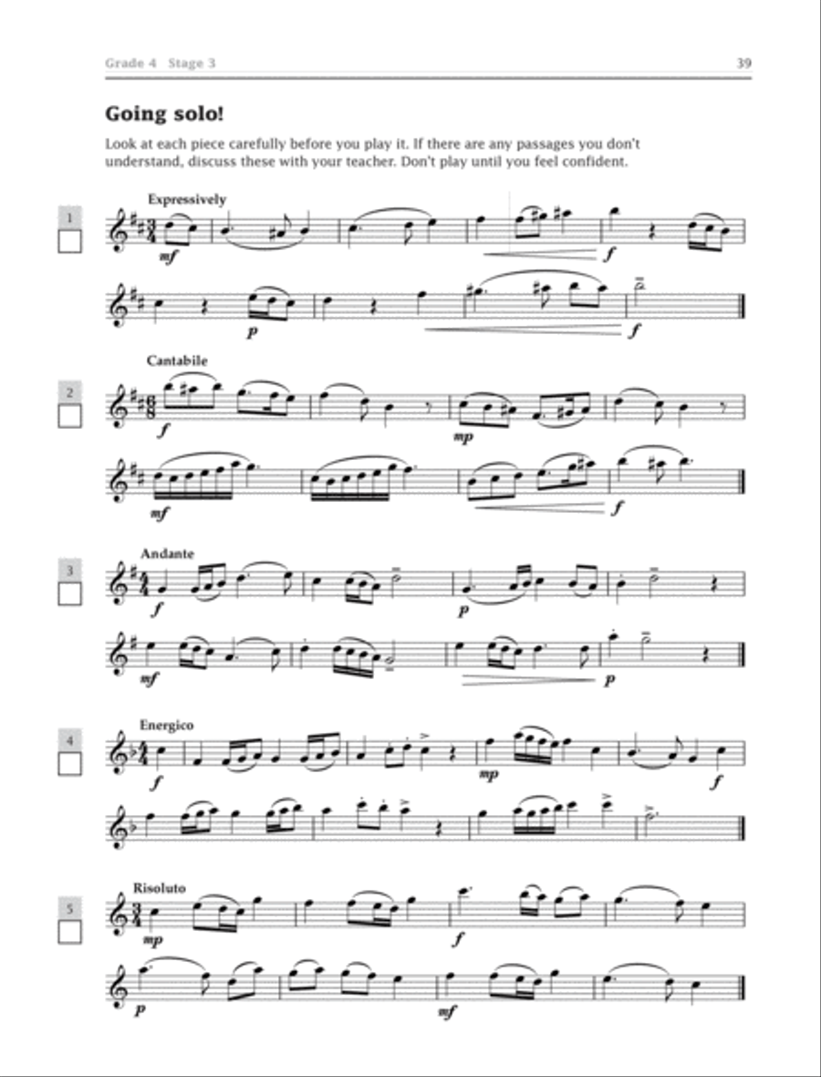 Improve Your Sight-Reading! Saxophone, Grades 1-5 Saxophone scores gallery preview page 4