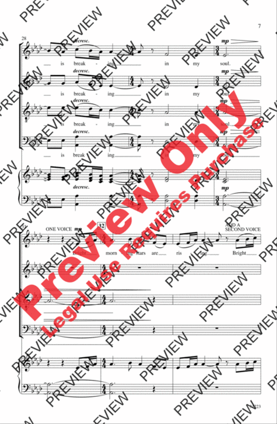 Bright Morning Stars Bright Morning Stars 4-Part scores gallery preview page 7