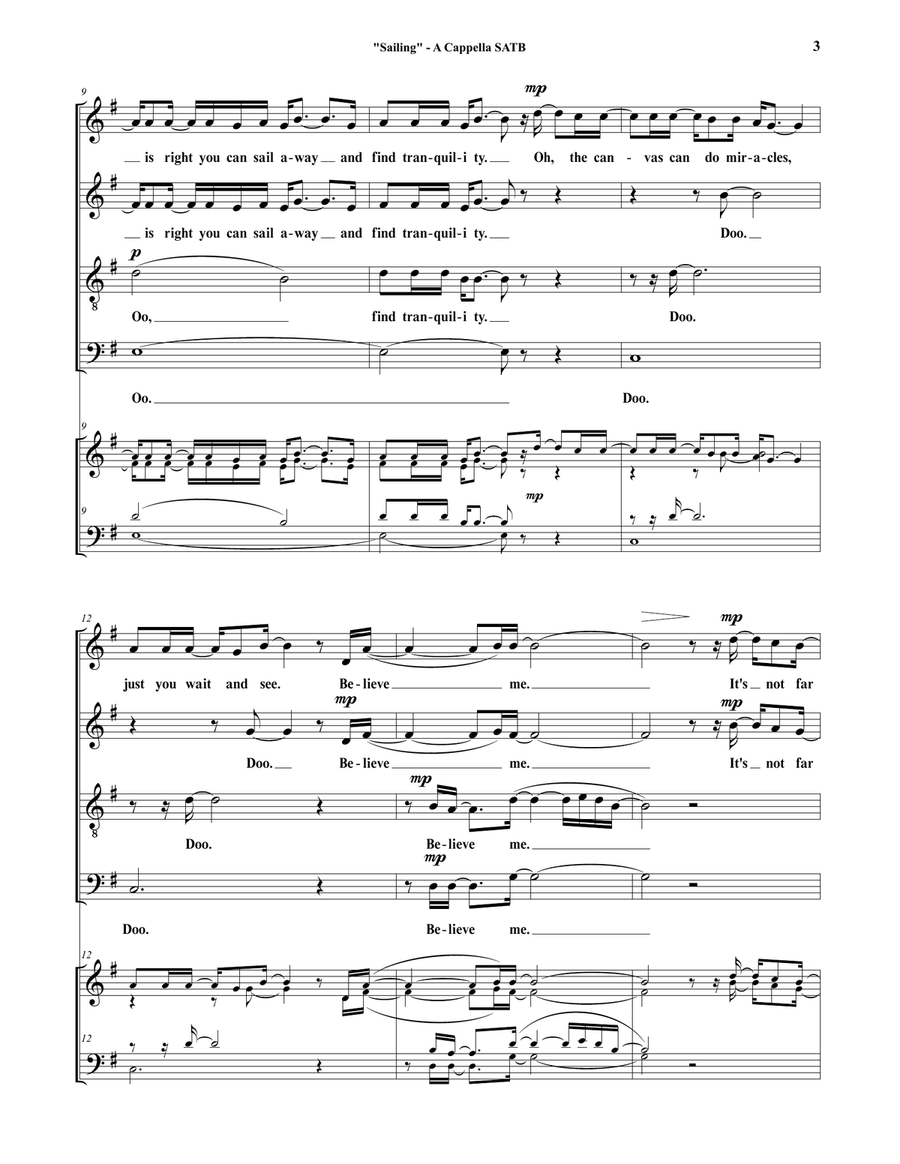Sailing Sailing 4-Part scores gallery preview page 3