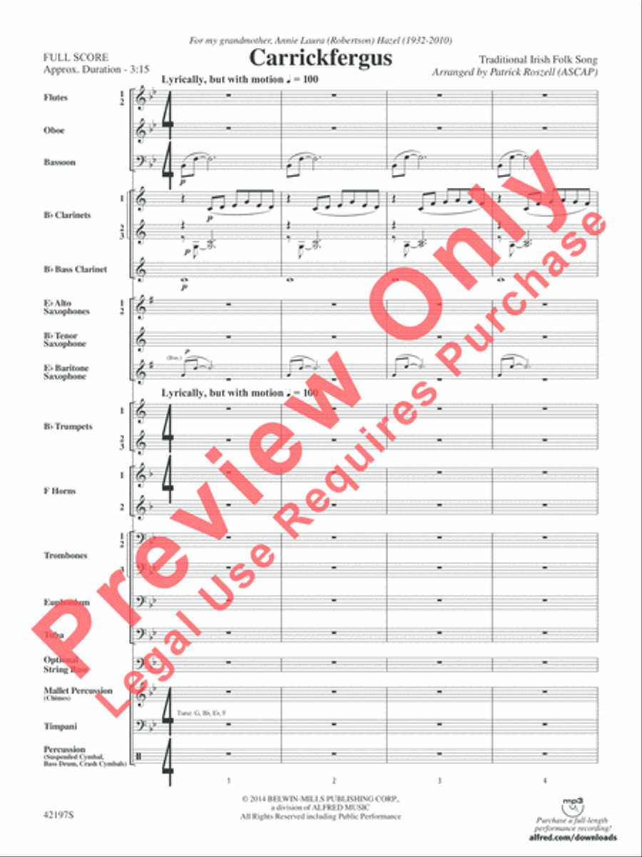 Carrickfergus Carrickfergus Concert Band scores gallery preview page 23