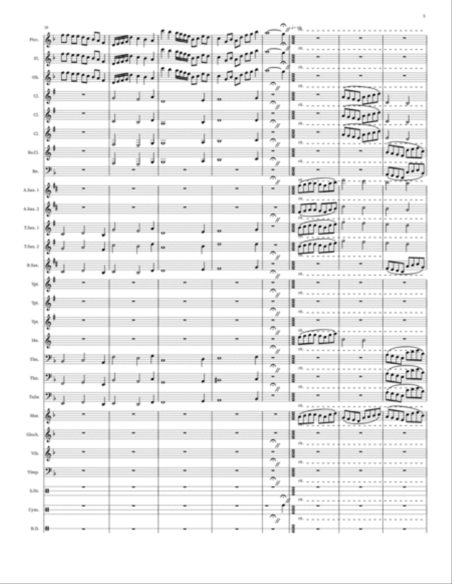 Fire Break Fire Break Concert Band scores gallery preview page 5