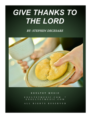 Book cover for Give Thanks To The Lord (Solo and SATB)