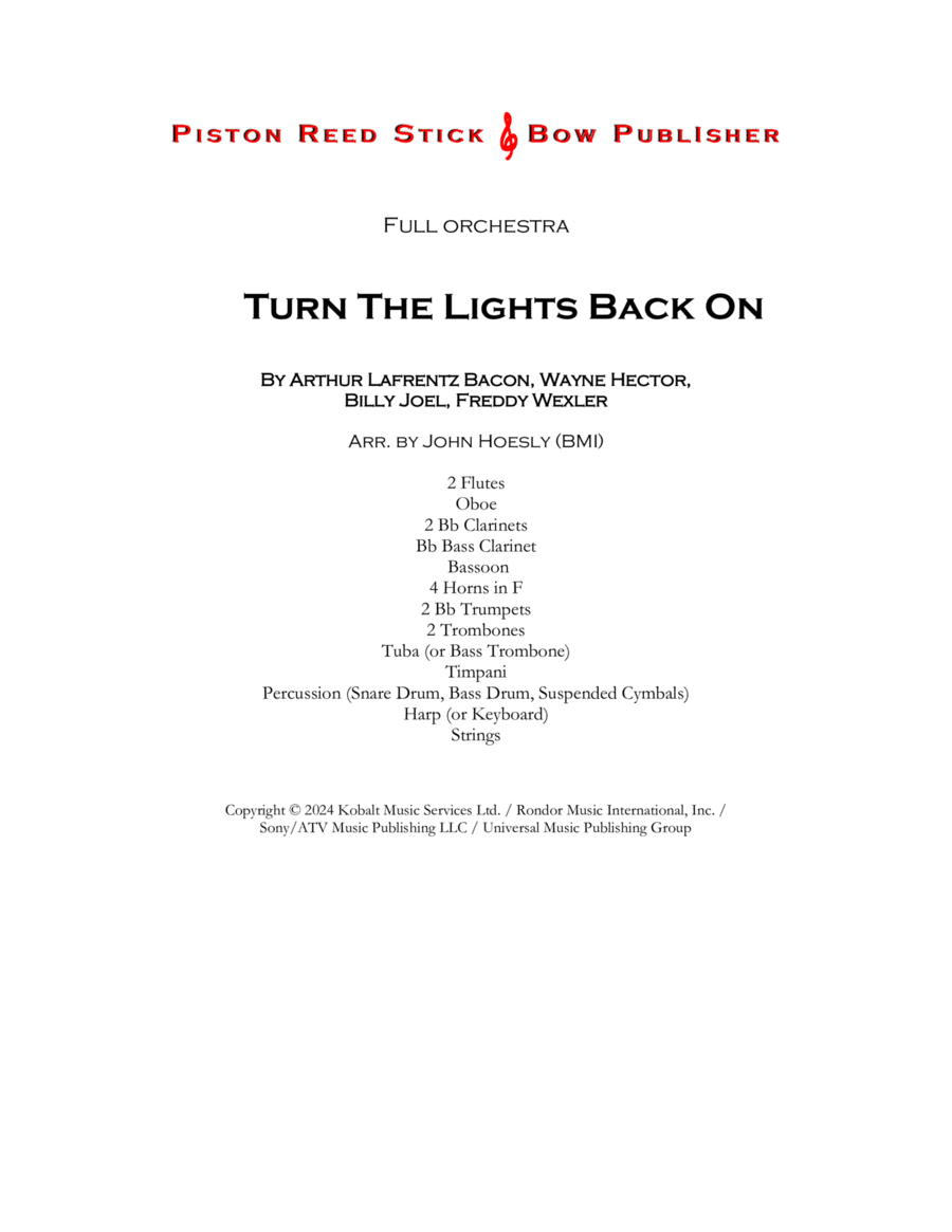 Turn The Lights Back On image number null