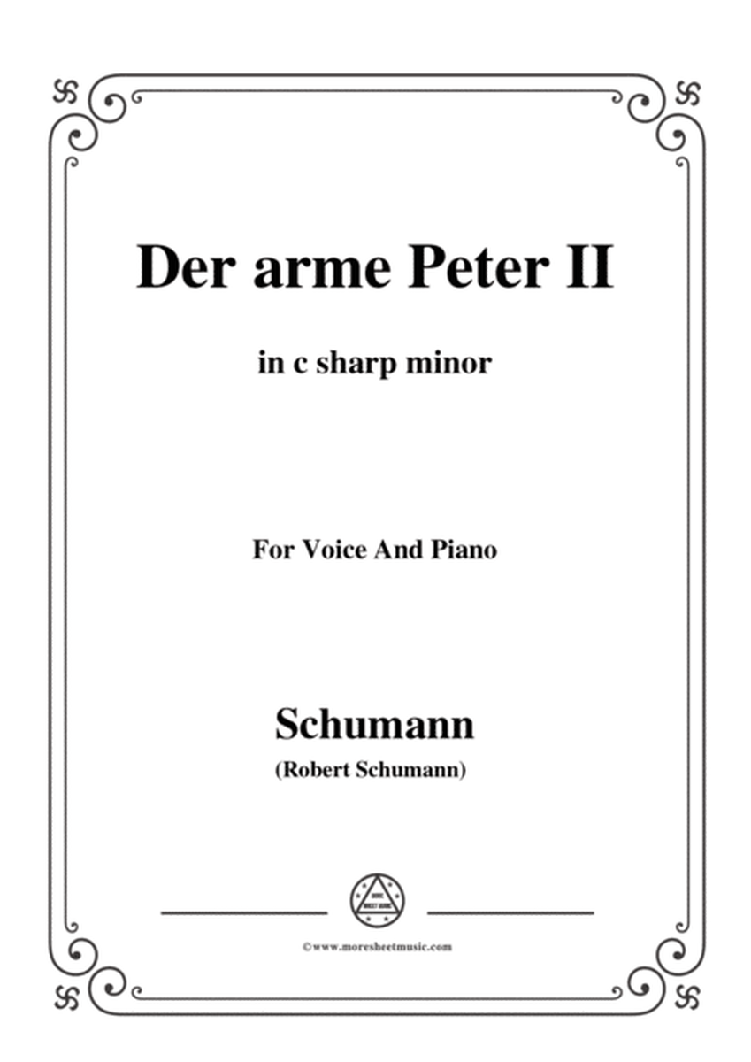 Schumann-Der arme Peter 2,in c sharp minor,for Voice and Piano image number null
