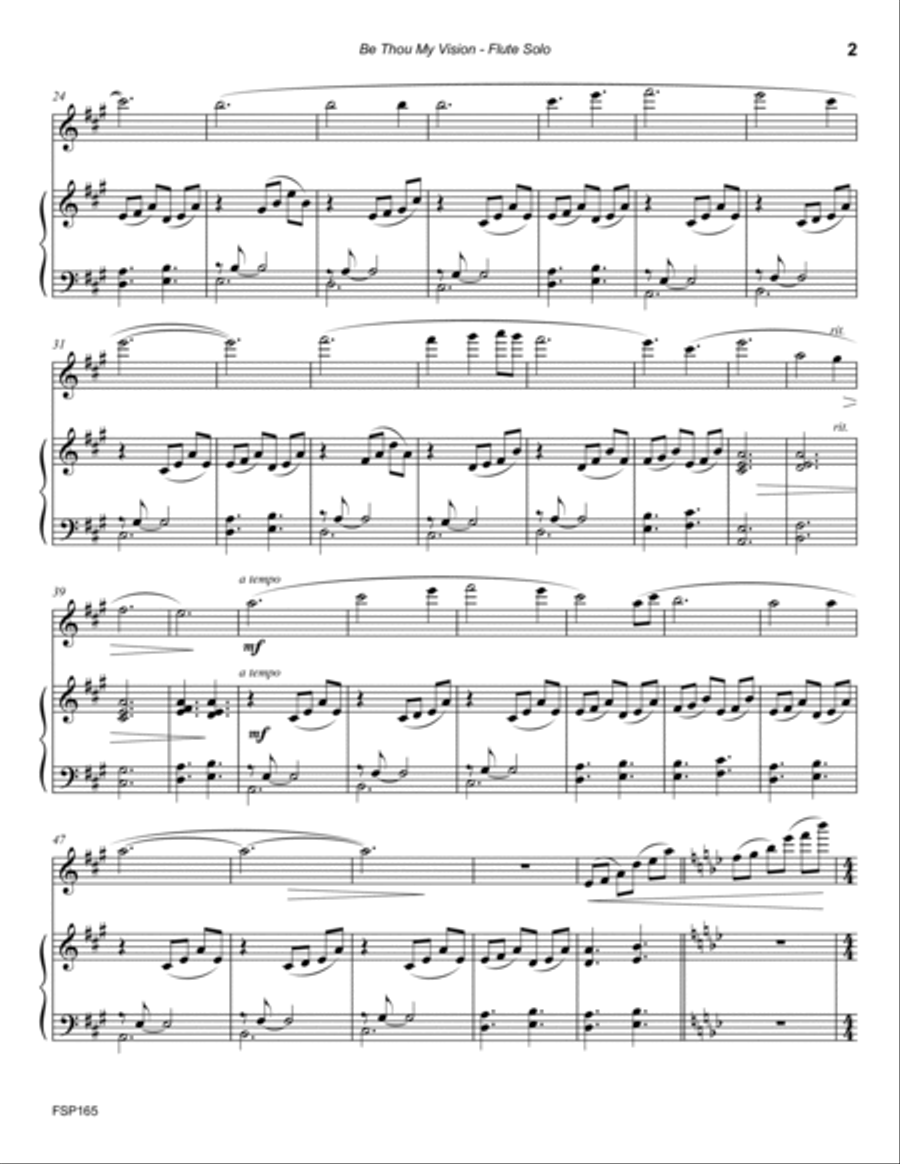 BE THOU MY VISION - FLUTE SOLO with Piano Accompaniment BE THOU MY VISION - FLUTE SOLO with Piano Accompaniment Flute Solo scores gallery preview page 2