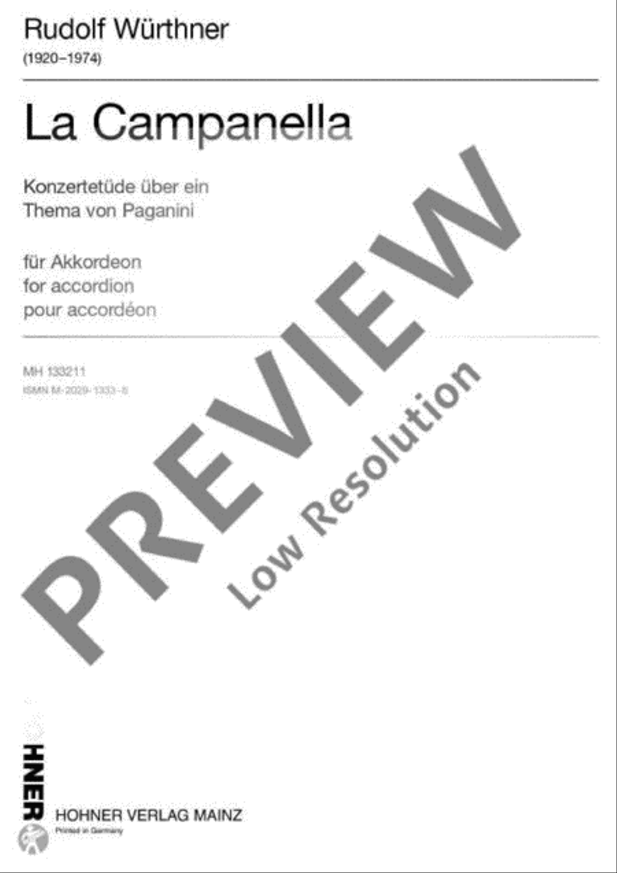 La Campanella Accordion scores gallery preview page 2