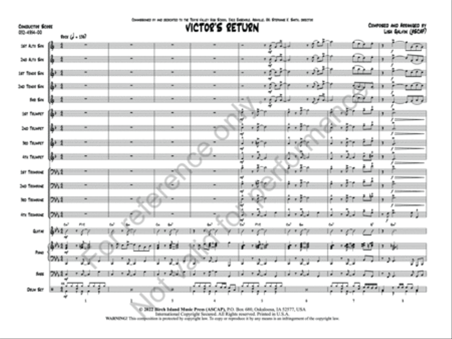 Victor's Return Victor's Return Jazz Ensemble scores gallery preview page 4