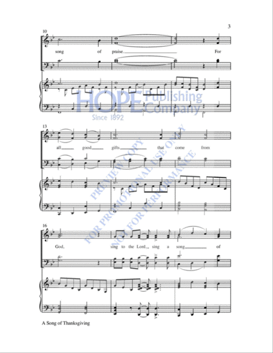 A Song of Thanksgiving A Song of Thanksgiving Choir scores gallery preview page 4