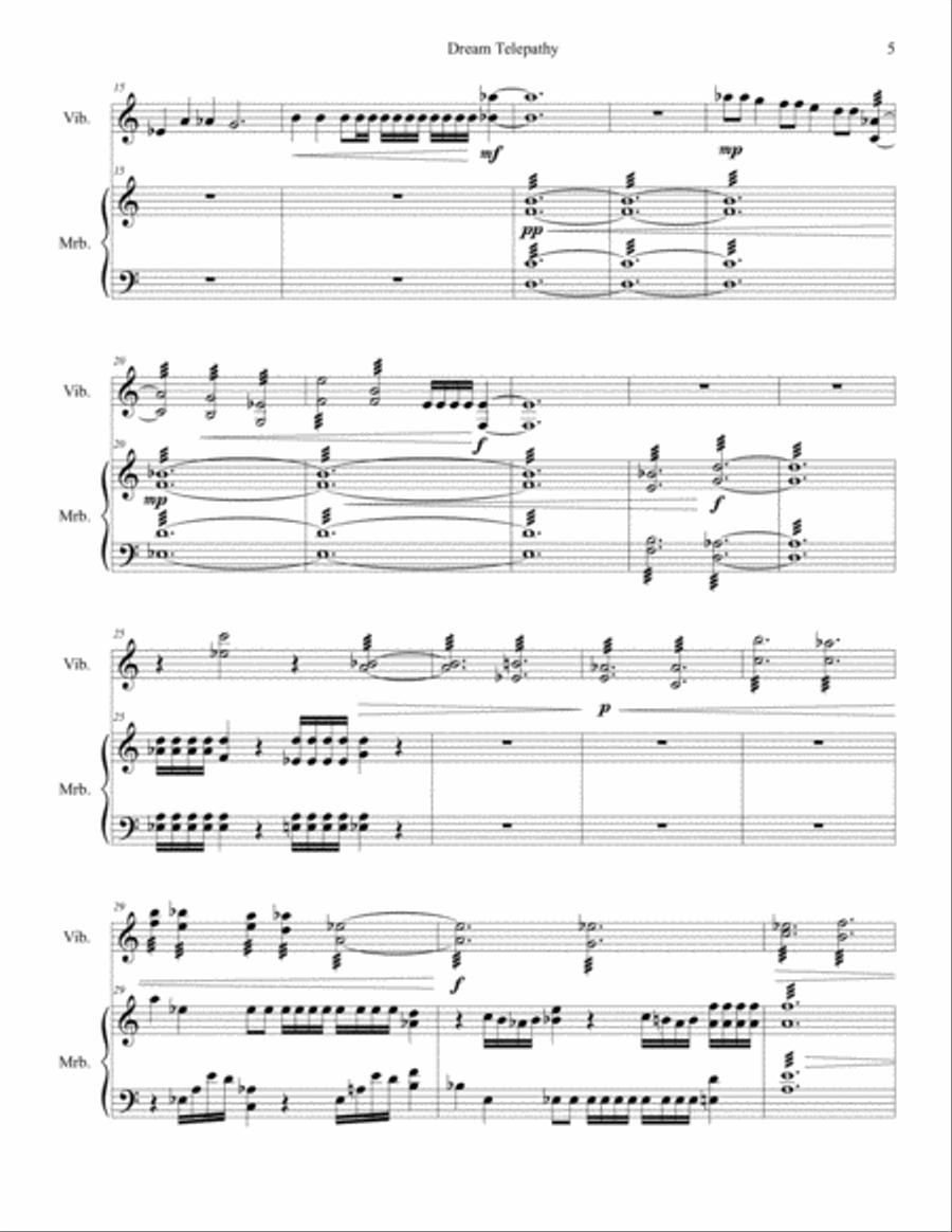 Dream Telepathy Marimba scores gallery preview page 5