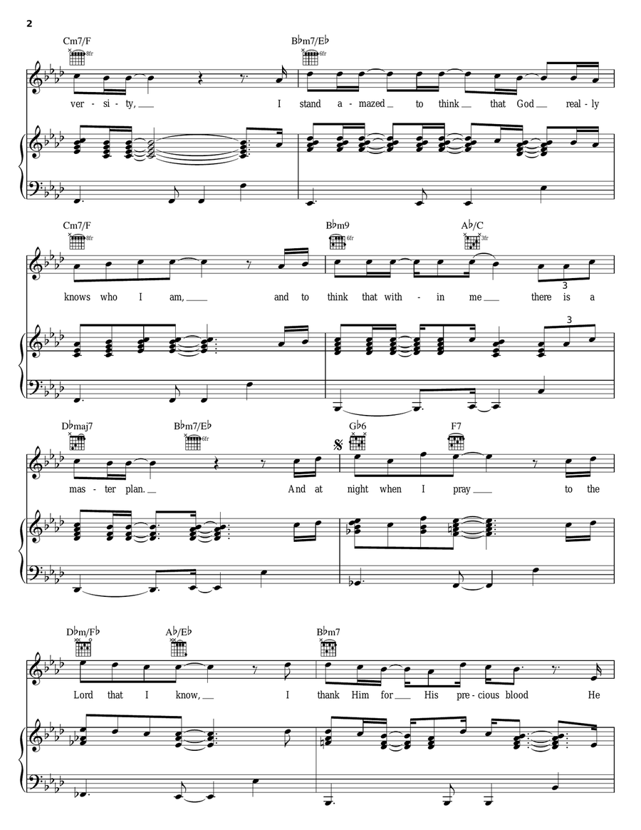 We Lift You Up Piano, Vocal, Guitar scores gallery preview page 2