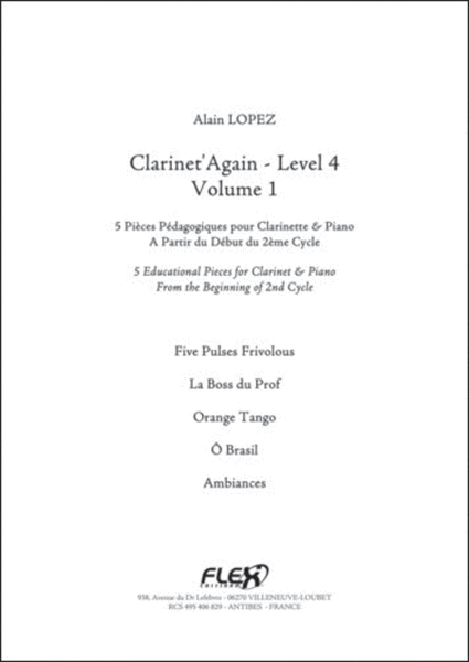 Clarinet'Again - Level 4 - Volume 1 image number null