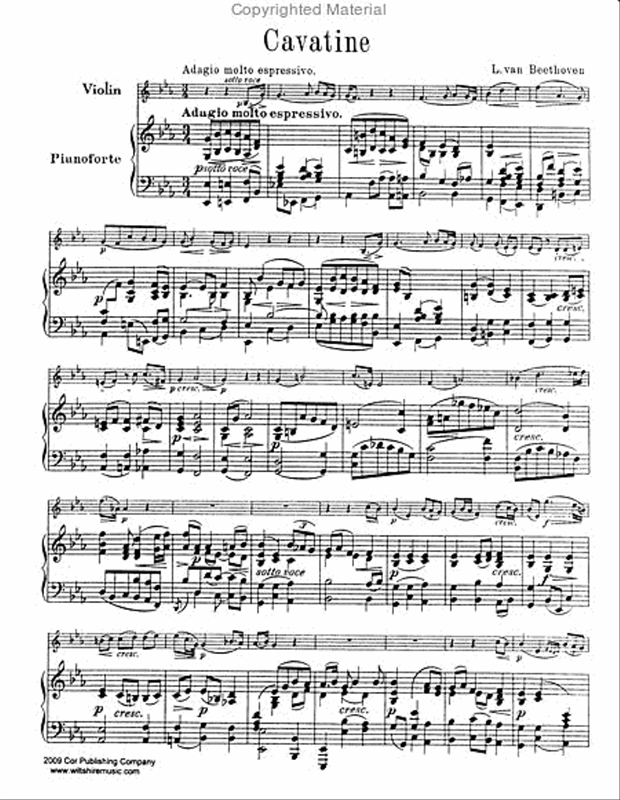 Cavatine Violin Solo scores gallery preview page 2