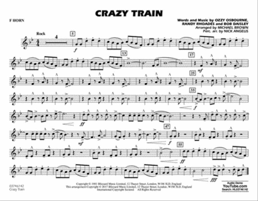 Crazy Train Marching Band scores gallery preview page 7